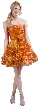 Short Strapless Bubble Prom Dress — in Orange