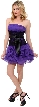 Multi Detailed Bubble Prom Dress — in Purple