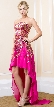Strapless Sequined High-Low Prom Dress with Train