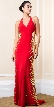 Halter Neck Sequined Sides Long Formal Prom Dress