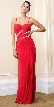 Sweetheart Pleated Formal Evening Gown with High Slit