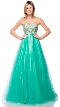Strapless Sweetheart Neck Mesh Long Formal Prom Dress