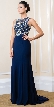 Bejeweled Bust Keyhole Back Long Formal Prom Dress