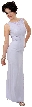 Pencil-Cut Sleeveless Formal Dress with Sequined Bodice — in alternative image