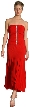 Shirred Bodice and Rhinestone Formal Dress