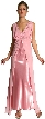 Layered Satin Rhinestone Formal Dress