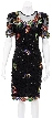 Colorful Drops Hand Beaded Short Dress
