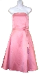 Strapless Satin Short Evening Dress — in Dusty Pink color