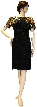 Tea Length Sequin Beaded Dress