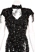 Short Fully Beaded Cocktail Dress — in close-up