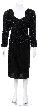 Tea Length Full Sleeves Formal Hand Beaded Dress