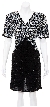 Night Sheels Hand Beaded Short Dress