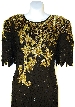 Short Sequin Formal Dress with Keyhole Back — in close up