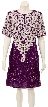 Short Sleeved Sequin Beaded Cocktail Dress