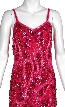 Spaghetti Straps Long Sequined Formal Dress — in closeup