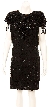 Knee Length Formal Cocktail Dress with Hanging Beads