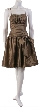 Spaghetti Strapped Bust Pleged Short Bubble Dress