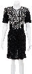 Hooks and Wings Hand Beaded Short Dress