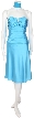 Strapless Bust Gathered Front Pleged Cockail Dress