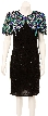 Keyhole Back Knee Length Sequined Formal Party Dress