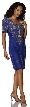 Short Sleeved Beaded Short Gown
