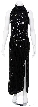 Swan Romance Turtle Neck Sequined Formal Dress