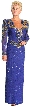 Keyholed Back Full Sleeve Long Gown