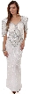 Half Sleeves Sequined Formal Mother of the Bride Dress