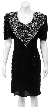 Half Sleeve Fully Beaded Sequined Formal Dress.