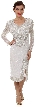 Sweetheart Neck Knee Length Formal Beaded Dress with Keyhole