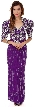 Sweetheart Neck Full Length Beaded Gown with Half Sleeves