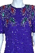 Round Neck Short Sequin Cocktail Dress — in closeup