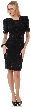 Artistic Leaves Pattern Sequined Short Dress with Keyhole 