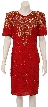Tea Length Sequin Formal Dress