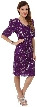 V-Neck Half Sleeves Knee Length Floral Beaded Dress