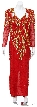 Leaf Design Sequin Beaded Formal Gown
