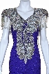 Elegant Hand Beaded Formal Gown — in closeup