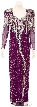 Full Length Sequined Dress with Sleeves