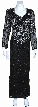 Sweetheart Full Length Beaded Gown — in Black color
