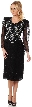 Long Sleeves Keyhole Back Sequined Formal Party Dress