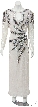 Round neck Full length Sequined Formal Gown 