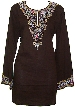 Long Sleeve Beaded Embroidered Top
