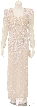 Long Sleeve Embroidered Sequin Evening Gown