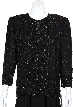 Asymmetric Hand Beaded Jacket with Floral Border