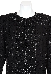 Asymmetric Hand Beaded Jacket with Floral Border — in closeup