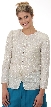 Round Shaped Beaded Design Jacket — in Ivory