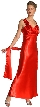 Floral Strapped Full Length Satin Formal Dress