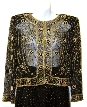 See Thru Sequin Beaded Jacket — in Black/Gold
