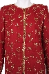 Floral Linked Gold Border Hem Jacket  — in close up