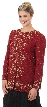 Round Neck Floral Bordered Beaded Jacket